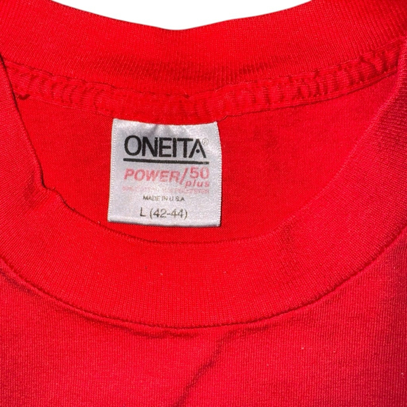 Vintage 90s Oneita Native-American Dream Catcher Shirt Large Red - Picture 4 of 7